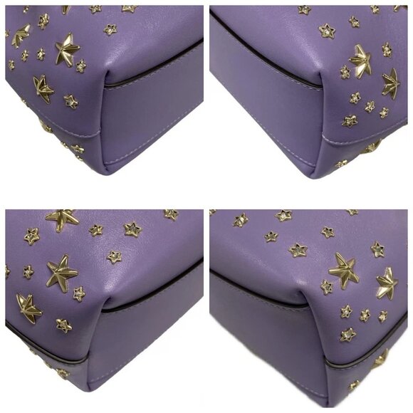 JIMMY CHOO Bonbon Bucket S - Light Purple Leather Handbag 742-080725 - Picture 6 of 14